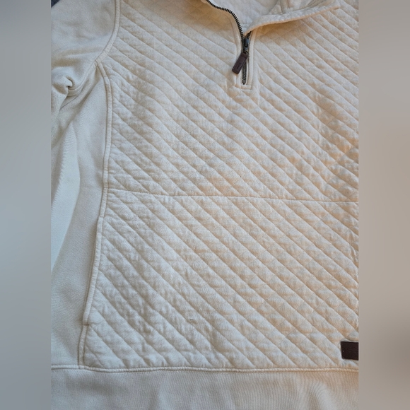 LL Bean Women's Cream Quilted Sweatshirt XL - Picture 5 of 7